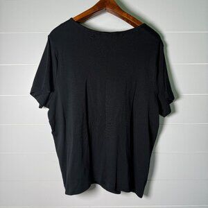 Lauren Ralph Lauren Black 3X Crew Neck Short Sleeve Shirt, NWOT